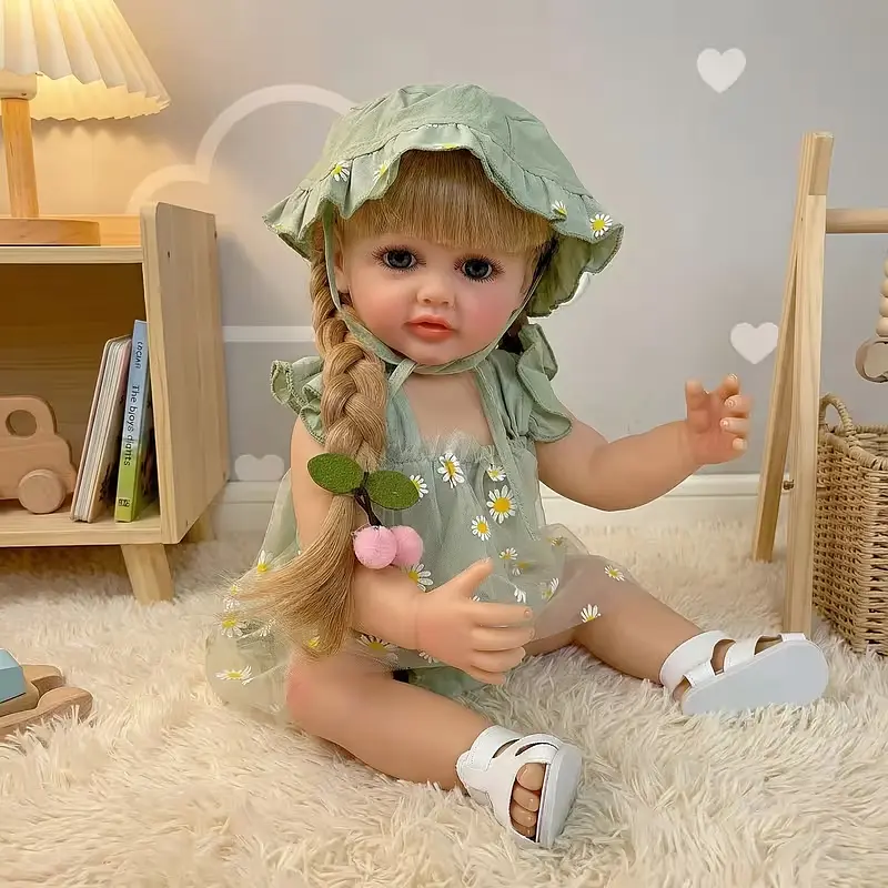 Реалістична Кукла Реборн 55 см повністю вінілова Doll Reborn Baby Born К0100320 - фото 4