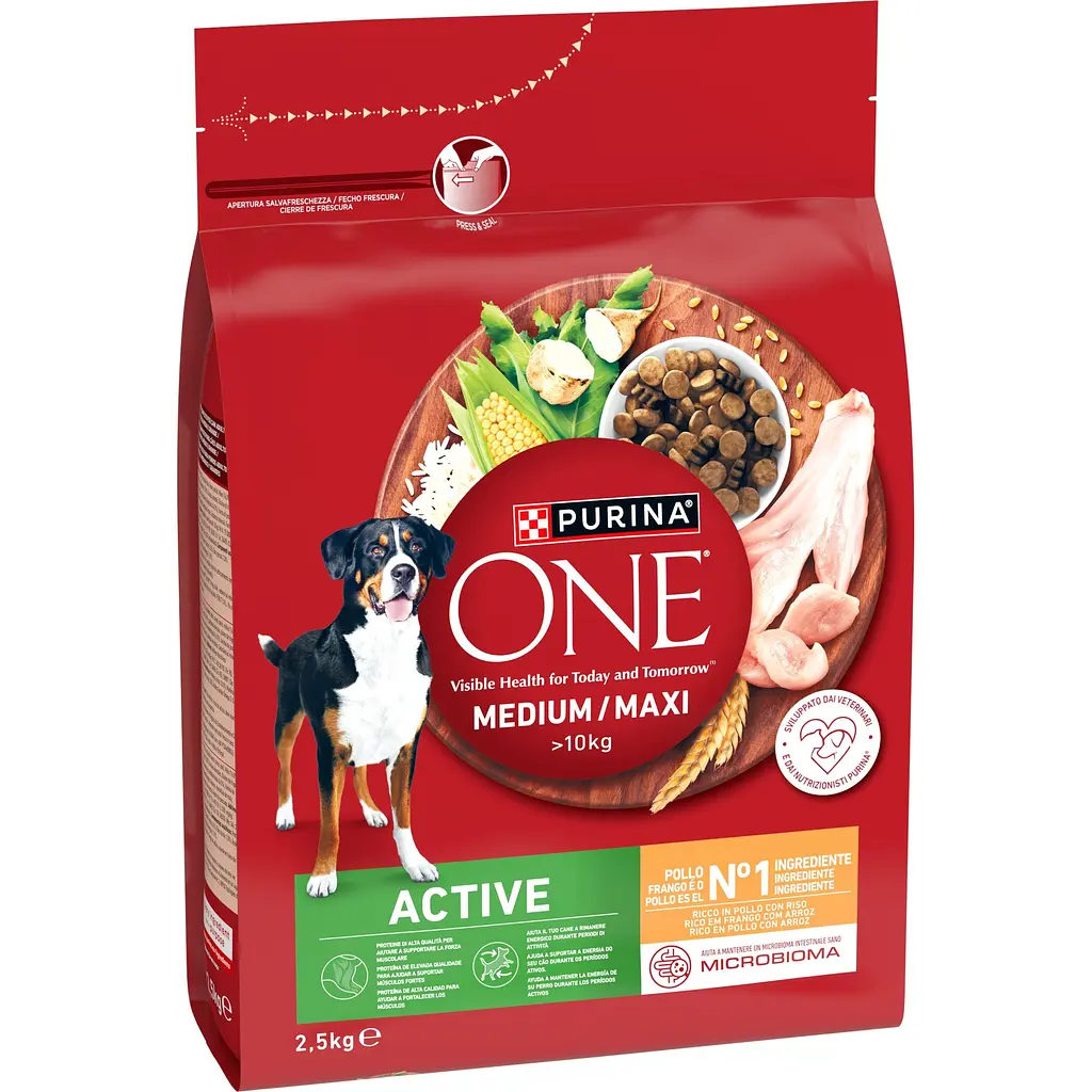 Сухий корм для активних дорослих собак середніх і великих порід Purina One MedMax Active з куркою та рисом 2.5 кг - фото 3