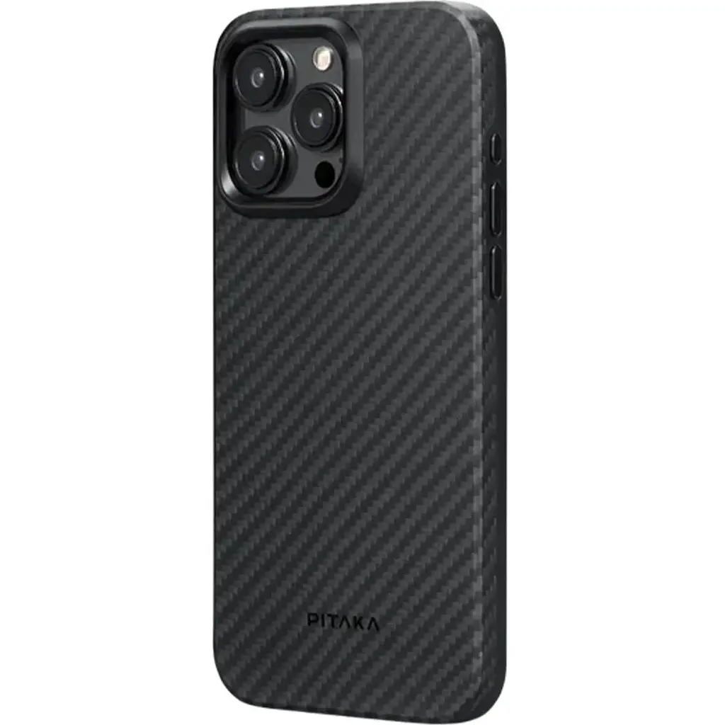 Чохол-накладка Pitaka MagEZ Case Pro 4 Twill 1500D Black/Grey для iPhone 15 Pro (KI1501PP) - фото 2