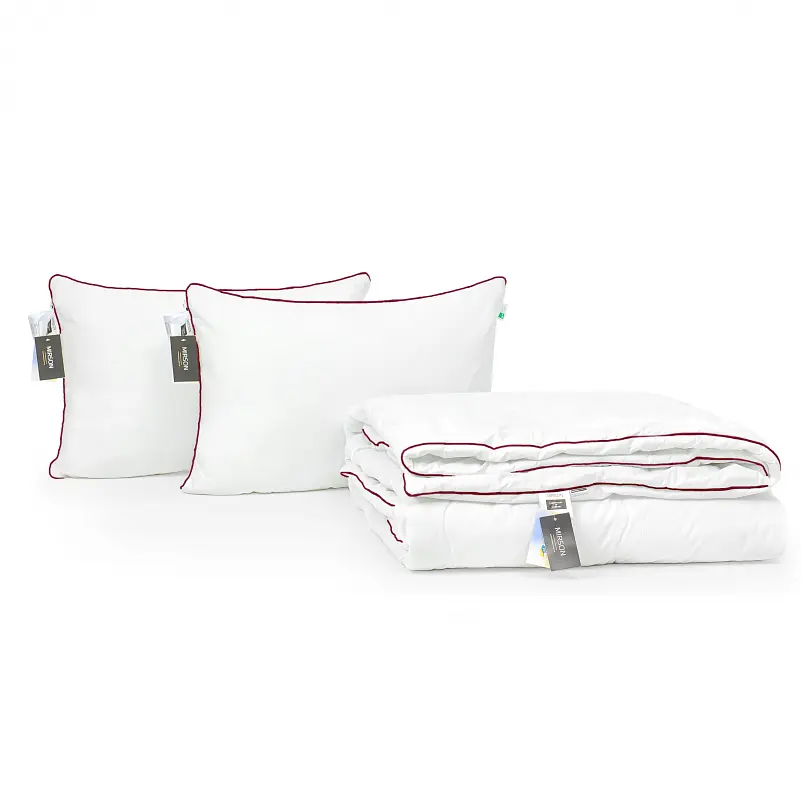 Набір MirSon шовковий №9528 Deluxe Hand Made Silk Kapok літо ковдра 200х220 см + 2 подушки білий (2200010805550) - фото 1