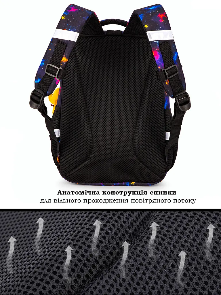 Ортопедический рюкзак для школы School Standard для девочки 475 гр 17,5 литров Разноцветный - фото 5