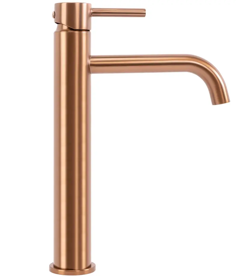 Змішувач для умивальника Rea Lungo brushed copper високий REA-B1114, Теплий захід сонця - фото 3