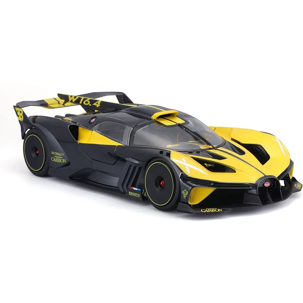 Автомодель Bburago Bugatti Bolide 1:18 чорно-жовта (18-11047 YL) - фото 3