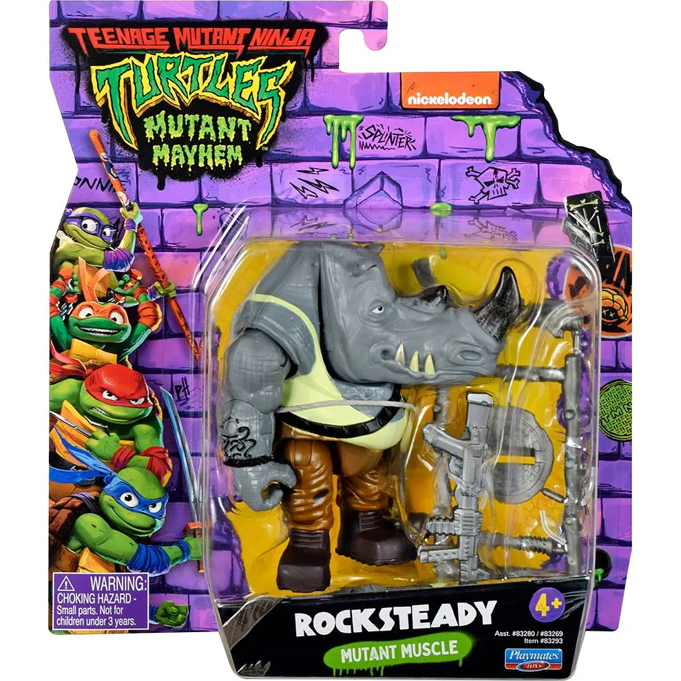 Ігрова фігурка TMNT Черепашки-ніндзя Movie III Рокстеді, 10 см (83293) - фото 5
