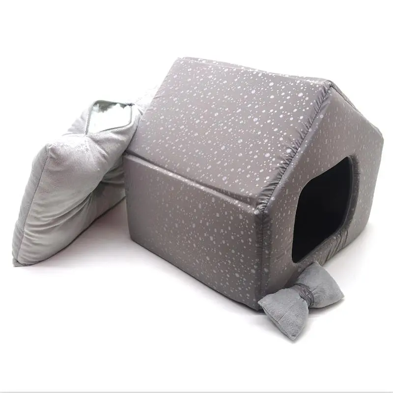 Будиночок для малих собак та котів Zoo-hunt Марсель сірий №2 45х39х40 см (ZH42497115-1) - фото 3