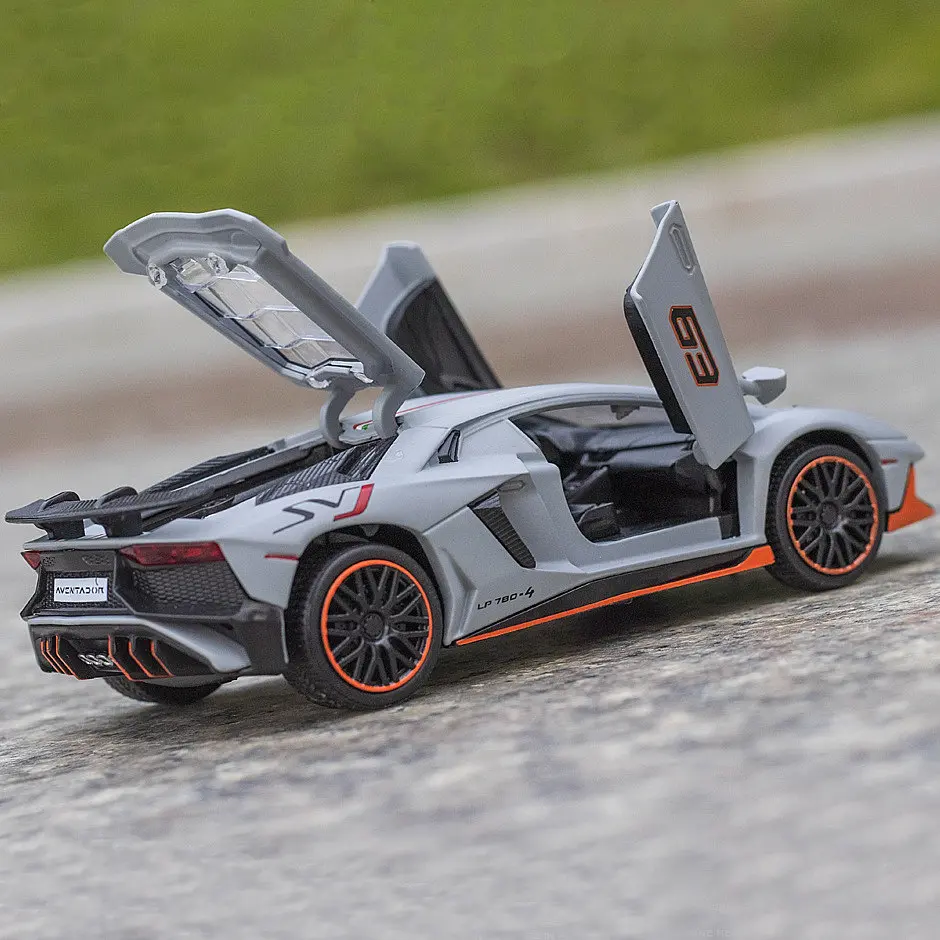 Колекційна металева модель автомобіля Lamborghini Aventador LP 780-4 з інерцією, світлом та звуком 1:32 - фото 6