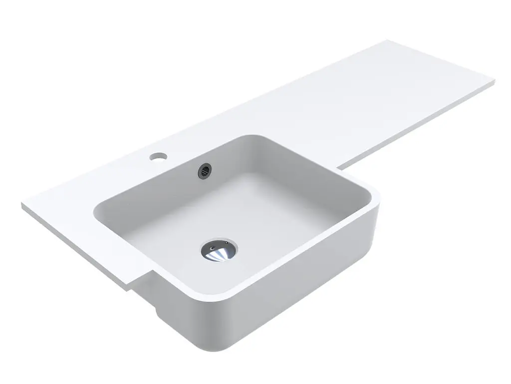 Умивальник Miraggio Fontana L matt 0001891, Білий матовий - фото 5
