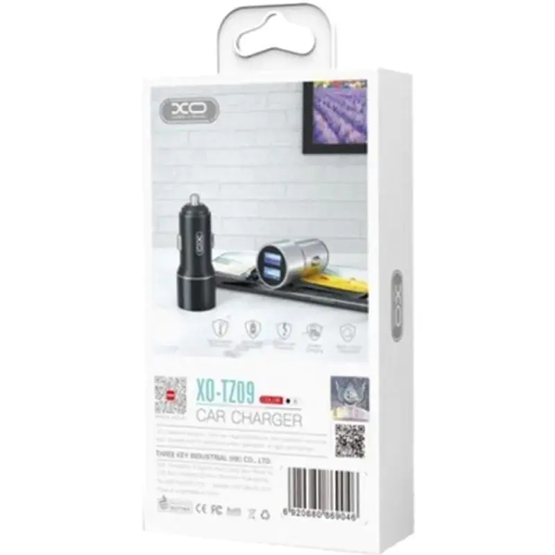 Зарядний пристрій XO 1xUSB + cable USB to Micro 5P TZ09 black (6920680873487) - фото 3
