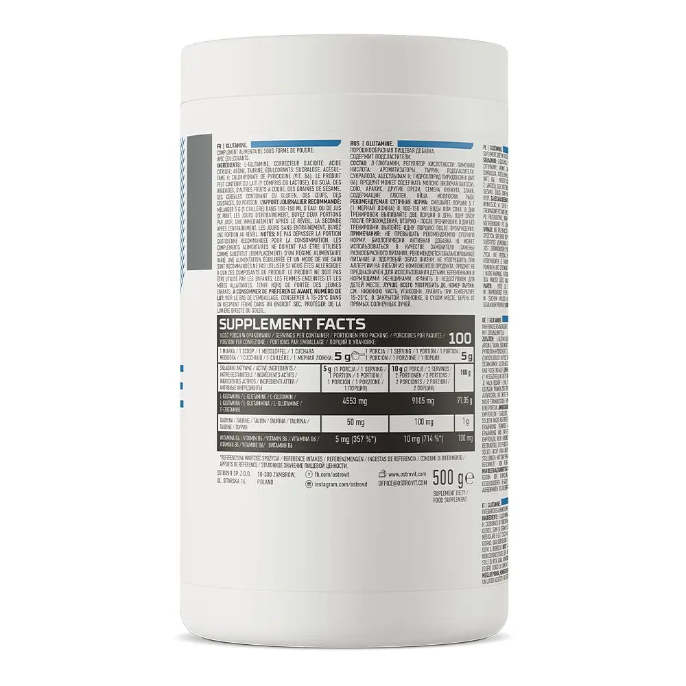 Амінокислота OstroVit Glutamine Лимон 500 г - фото 3