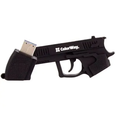 USB флеш накопитель ColorWay Pistol 64 GB 3.0 Black (CW-USBPL64) - фото 8