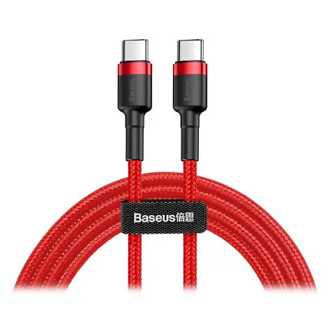 Кабель Baseus Cafule USB Cable Type-C-Type-C 3A 2m Червоний