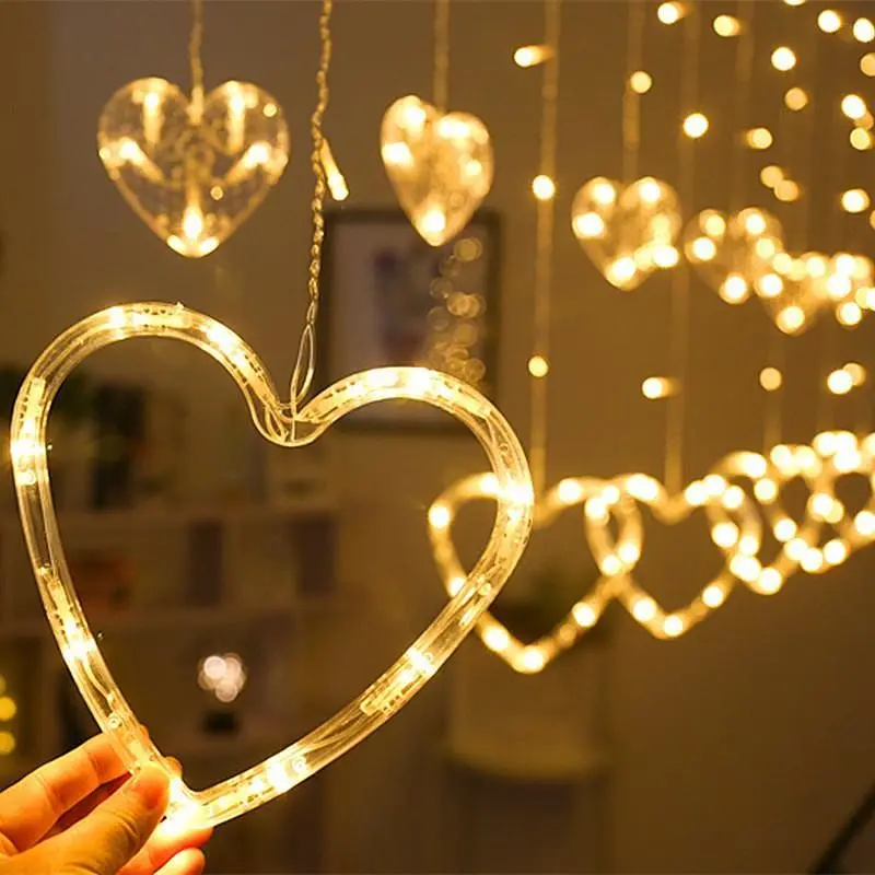 Гирлянда Eurocom Led Light занавес Love Hart 138 led 8 режимов - фото 2