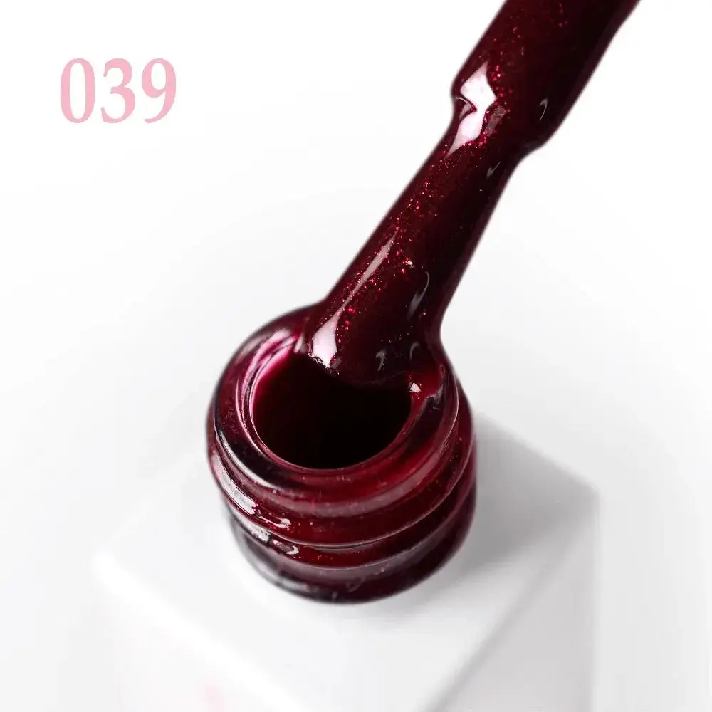 Гель-лак для нігтів червоний 039 з шиммером JOIA vegan 6 мл - фото 4