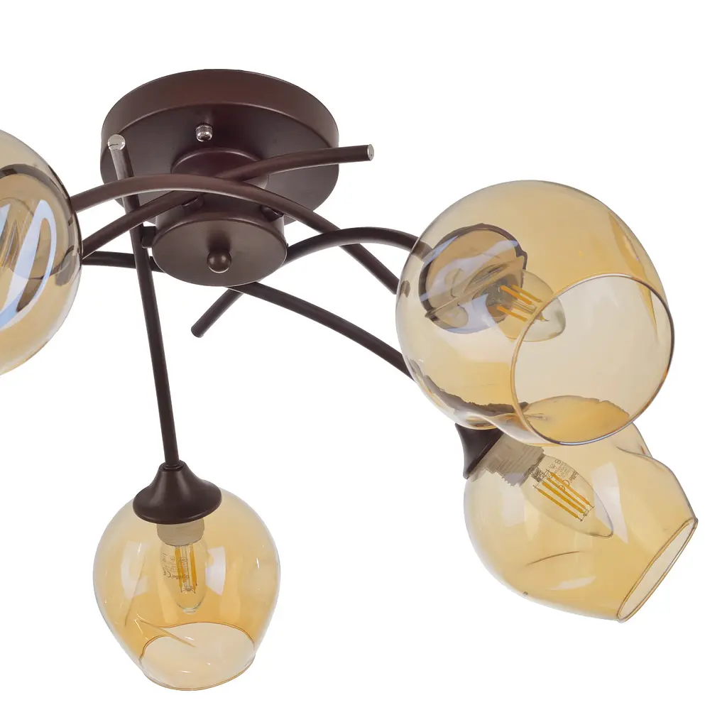 Люстра потолочная Brille в спальню E27 60W BR (LK-678C/5) - фото 5