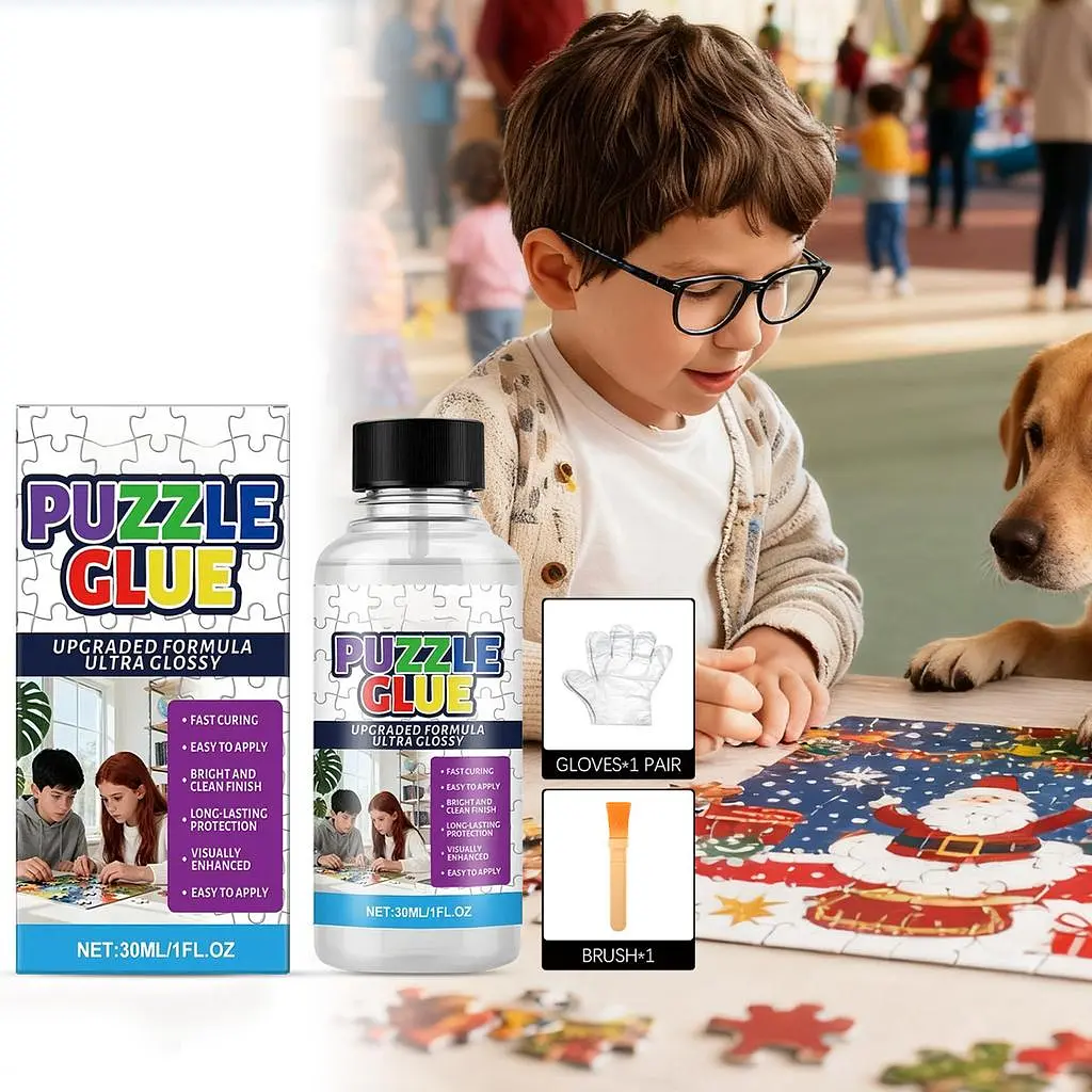 Клей для фіксації пазлів, прозорий 30 мл у флаконі, 1 шт - фото 2