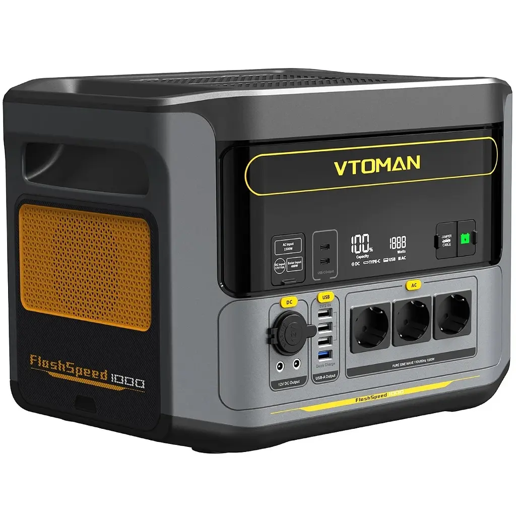 Зарядна станція Vtoman FlashSpeed 1000 PB-85 (828 Вт/г) 1000W AC,MPPT,UPS,LiFePo4 - фото 2