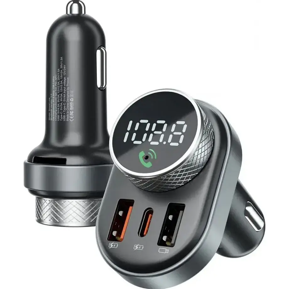 FM-трансмітер Proove FM Launcher Sound Link 30W Type-C+USB Black (FMSL30110001) [138404] - фото 4