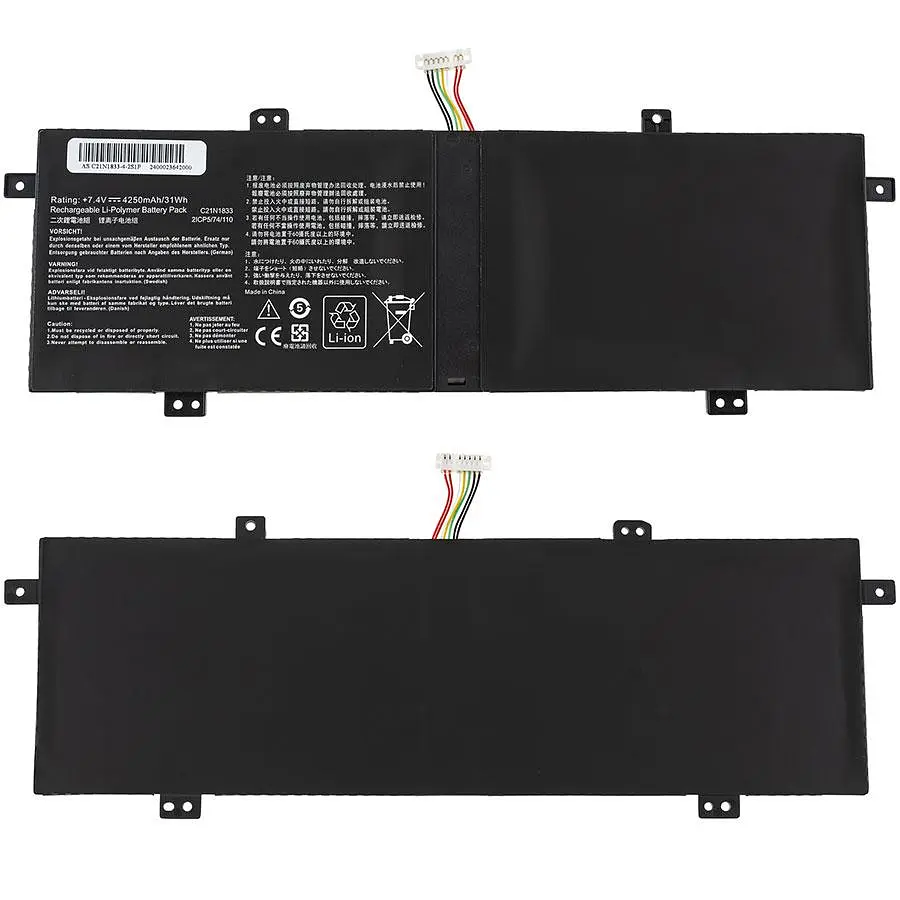 Батарея для ноутбука Asus C21N1833 (Zenbook: UX431FA UX431FN) 7.4V 4250mAh 31h Чорний - фото 2