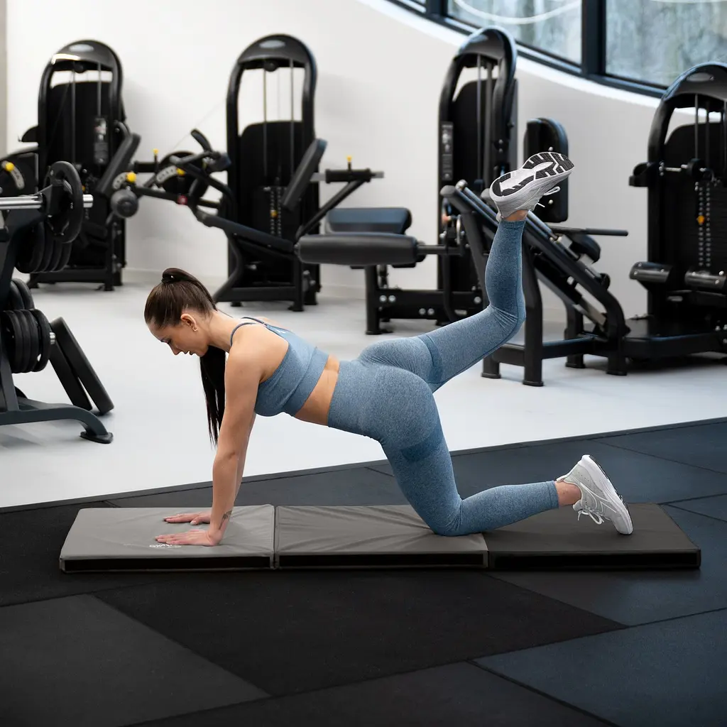 Мат гімнастичний твердий Gymtek 5см сірий - фото 3