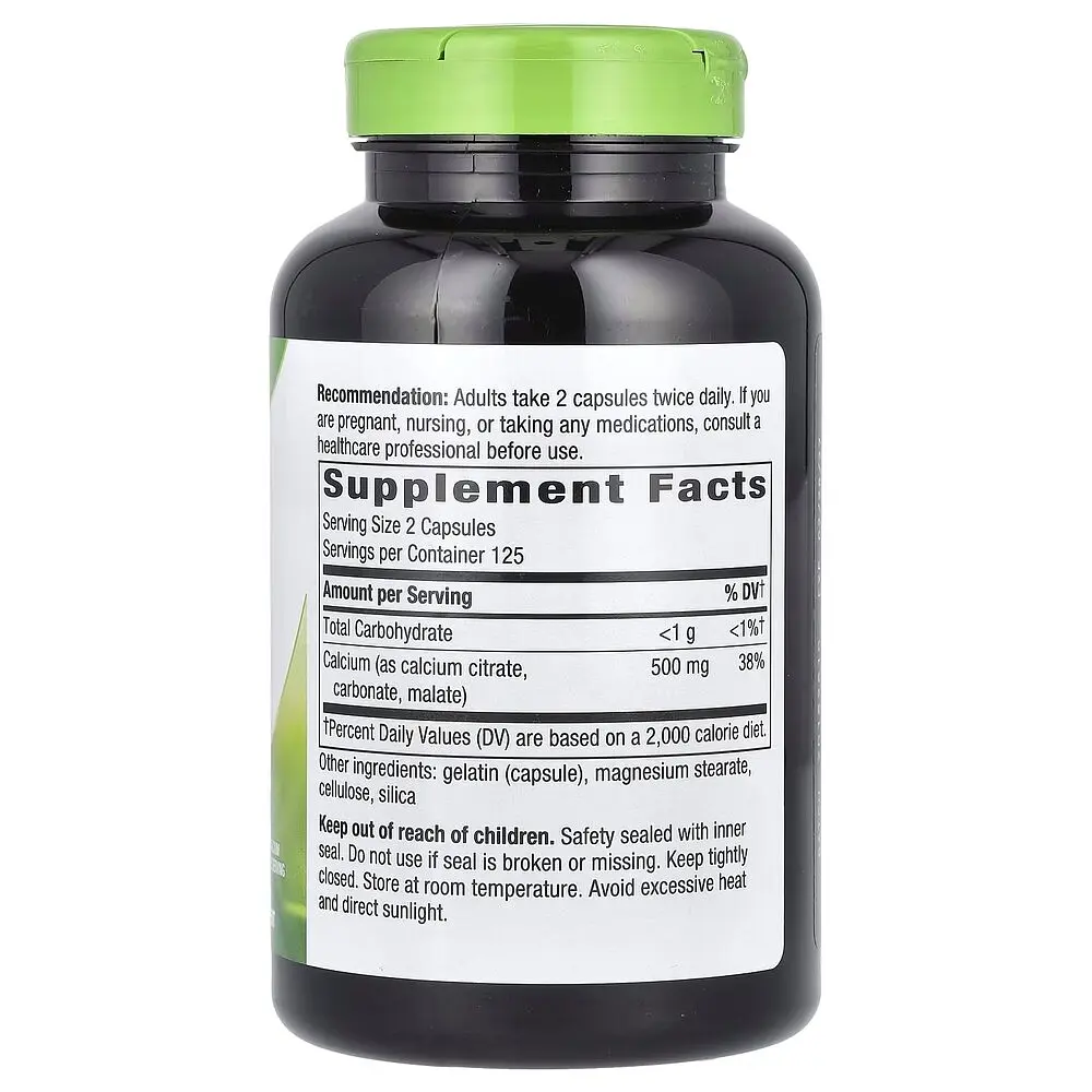 Кальций цитрат Nature's Way Calcium Citrate, 250 капсул для підтримки кісток та зубів - фото 2