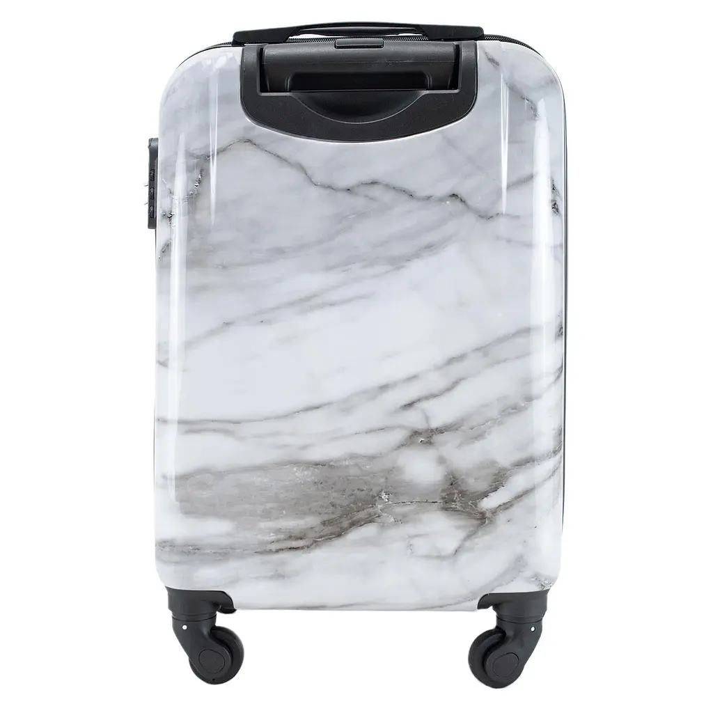 Валіза мала для ручної поклажі Semi Line 20 дюймів (S) дюймів (S) Polycarbonate/ABS-Plastic White Marble (T5731-1) - фото 4