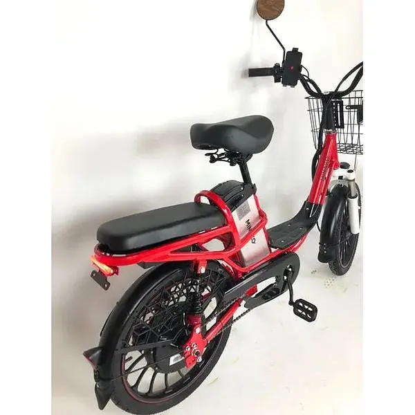 Електровелосипед Minako V4 PRO двомісний 500W/60V/18Ah із заднім амортизатором червоний - фото 4