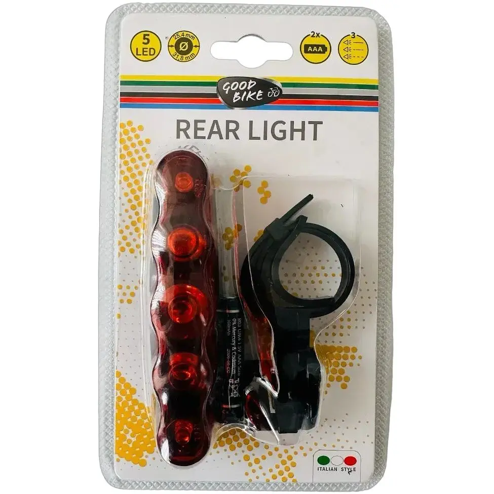 Ліхтарик світлодіодний Good Bike Emming 5 LED 2 режими червоне світло водостійкий (88324-IS) - фото 4