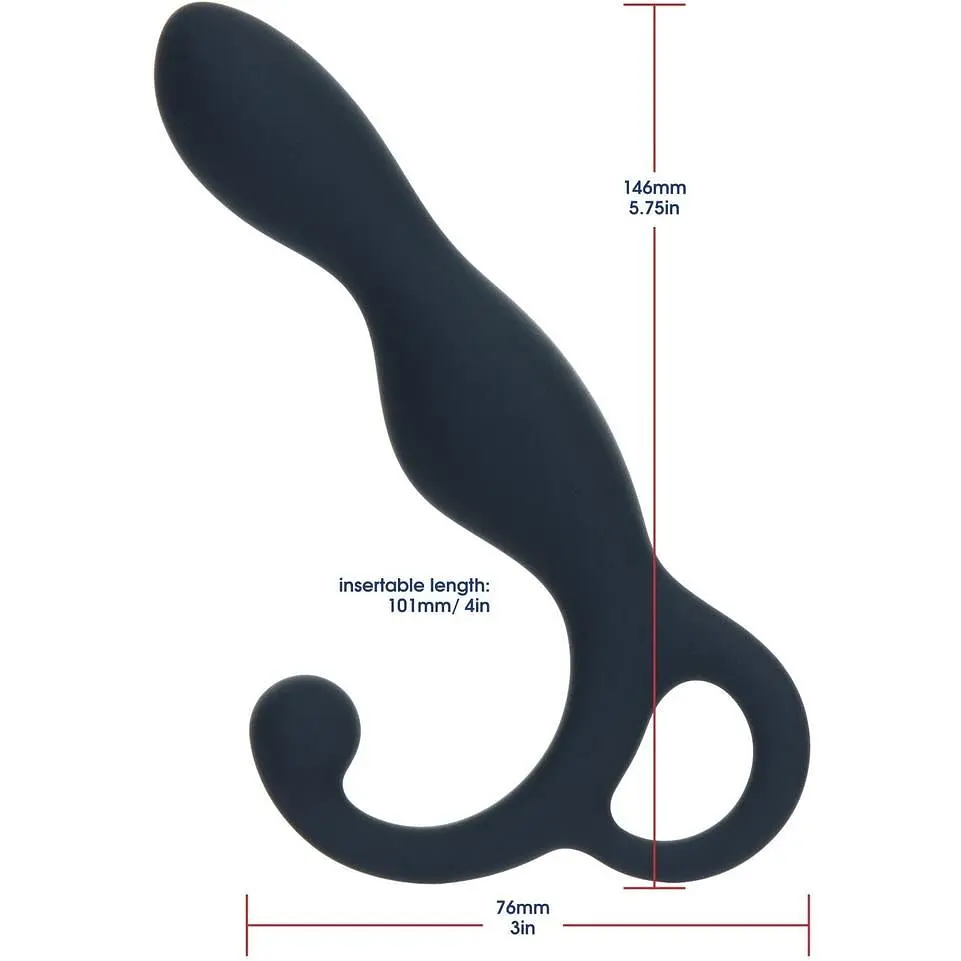 Массажер простаты Lux Active LX1 Anal Trainer 5.75" Dark Blue вибропуля в комплекте - фото 2