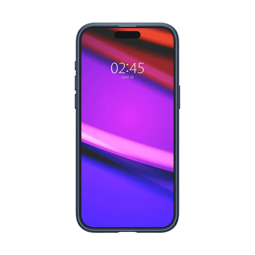 Чехол Spigen Mag Armor MagSafe для iPhone 15 Pro Navy Blue (ACS06737) + защитное стекло - фото 2
