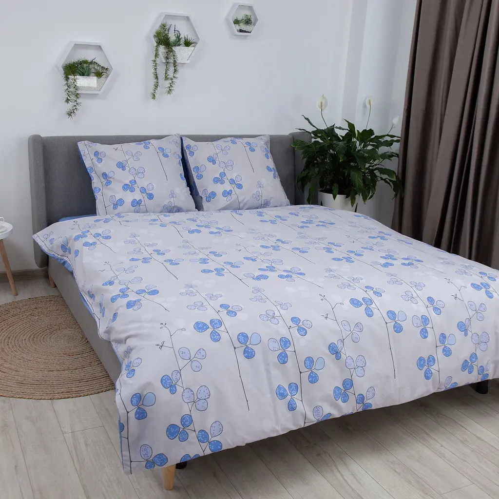 Комплект постільної білизни ТЕП Soft dreams Blue Flowers сімейний (2-03860_29163) - фото 2