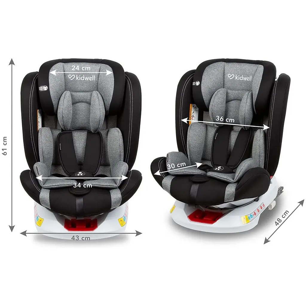 Автокресло Kidwell Orbit Isofix 0-36 кг Black - фото 4