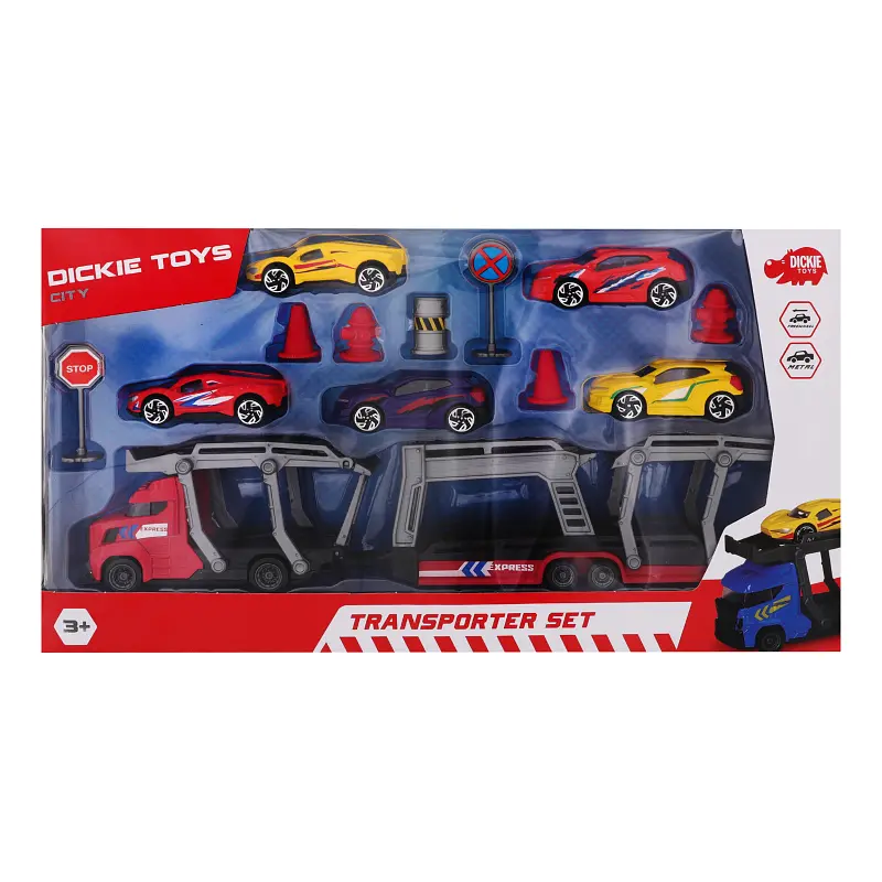 Ігровий набір Dickie Toys з автотранспортером з 5 машинками (3745012) - фото 2