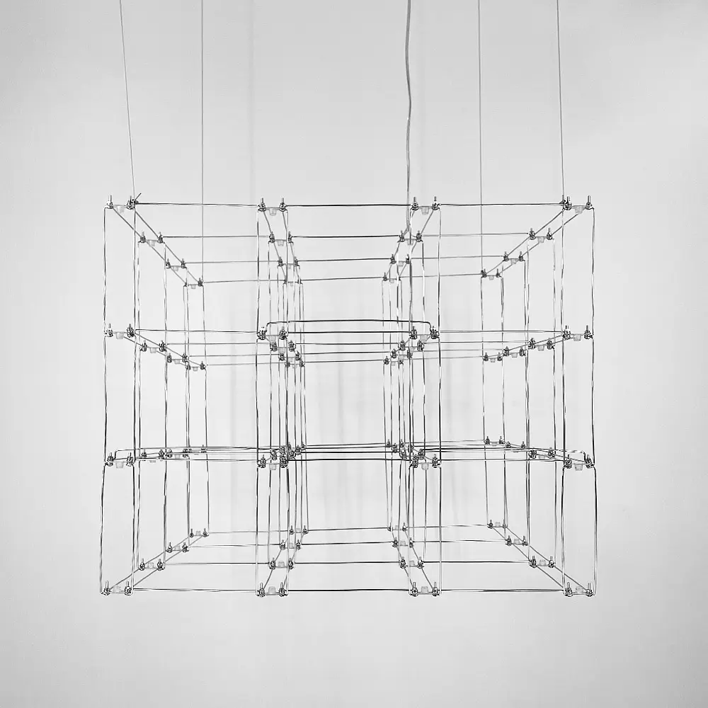Люстра в 3-х размерах в форме параллелепипеда Line.F Длина 75 см - фото 6