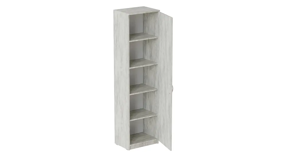Пенал Анжело Ferrum-decor на 5 полиць із дверима 1900x500x380 ДСП Бетон 16 мм (FRD-104947) - фото 2
