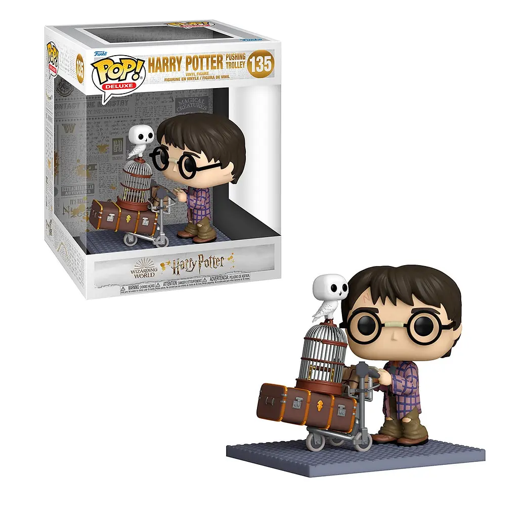 Игровая коллекционная фигурка Funko Pop! Deluxe серии Гарри Поттер - Гарри Поттер с тележкой - фото 2