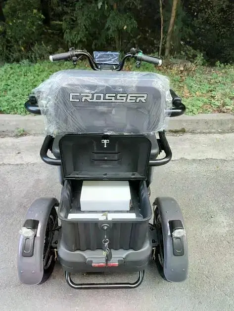 Электроскутер Трехколесный Crosser TR1 (600W, 72V, 20Ah) Серый - фото 6