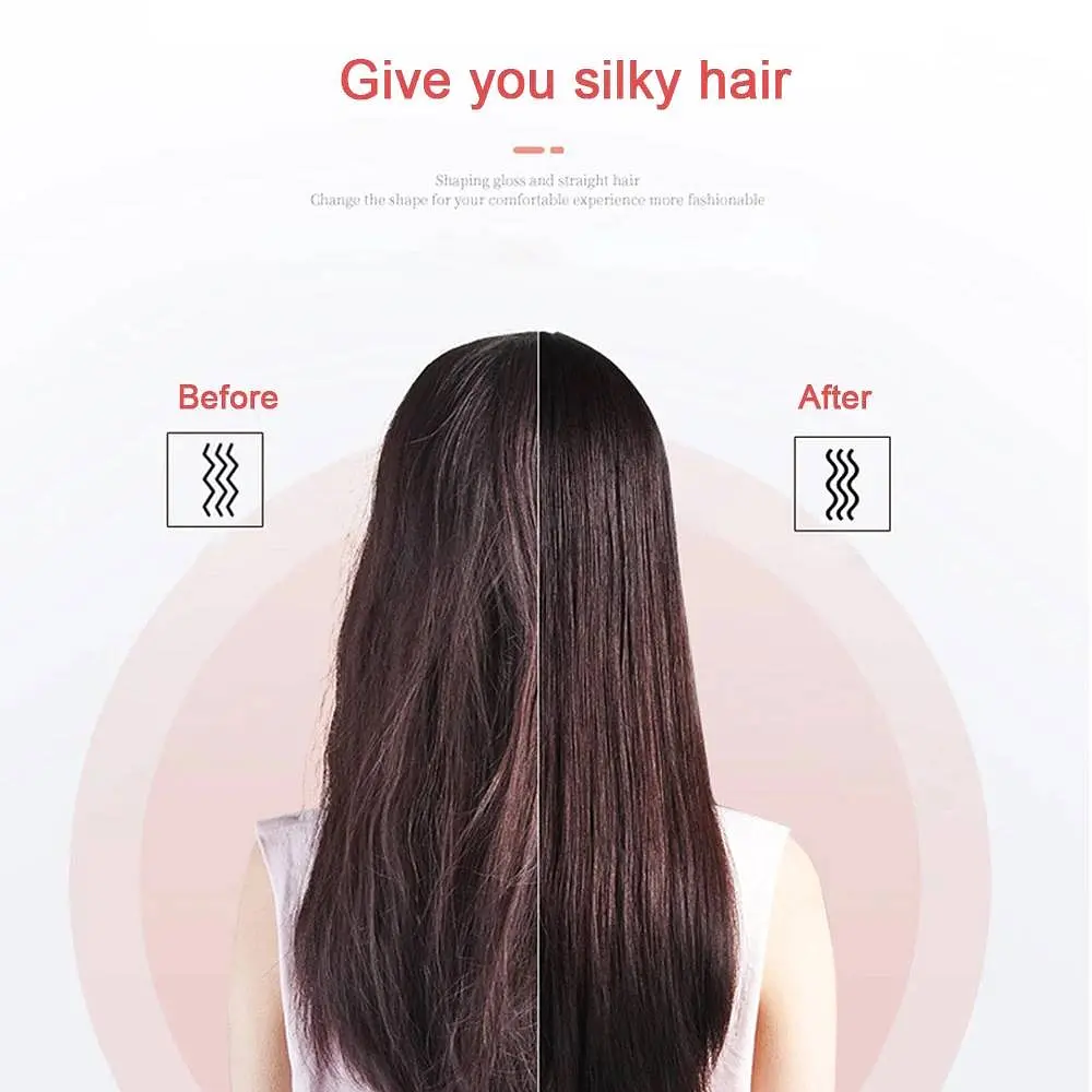 Електричний гребінець-випрямляч для волосся Hair Style UKC праска з турмаліновим покриттям 6 температурних режимів Білий - фото 8