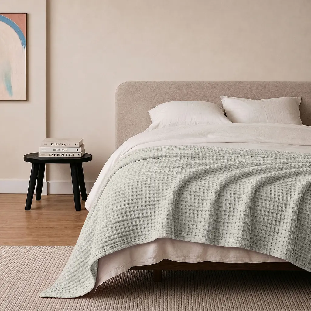Плед покривало Cosas Bronze Greek Waffle 240х260 см вафельне (Blanket_35Bronze_GreekWaffle_240x260) - фото 2