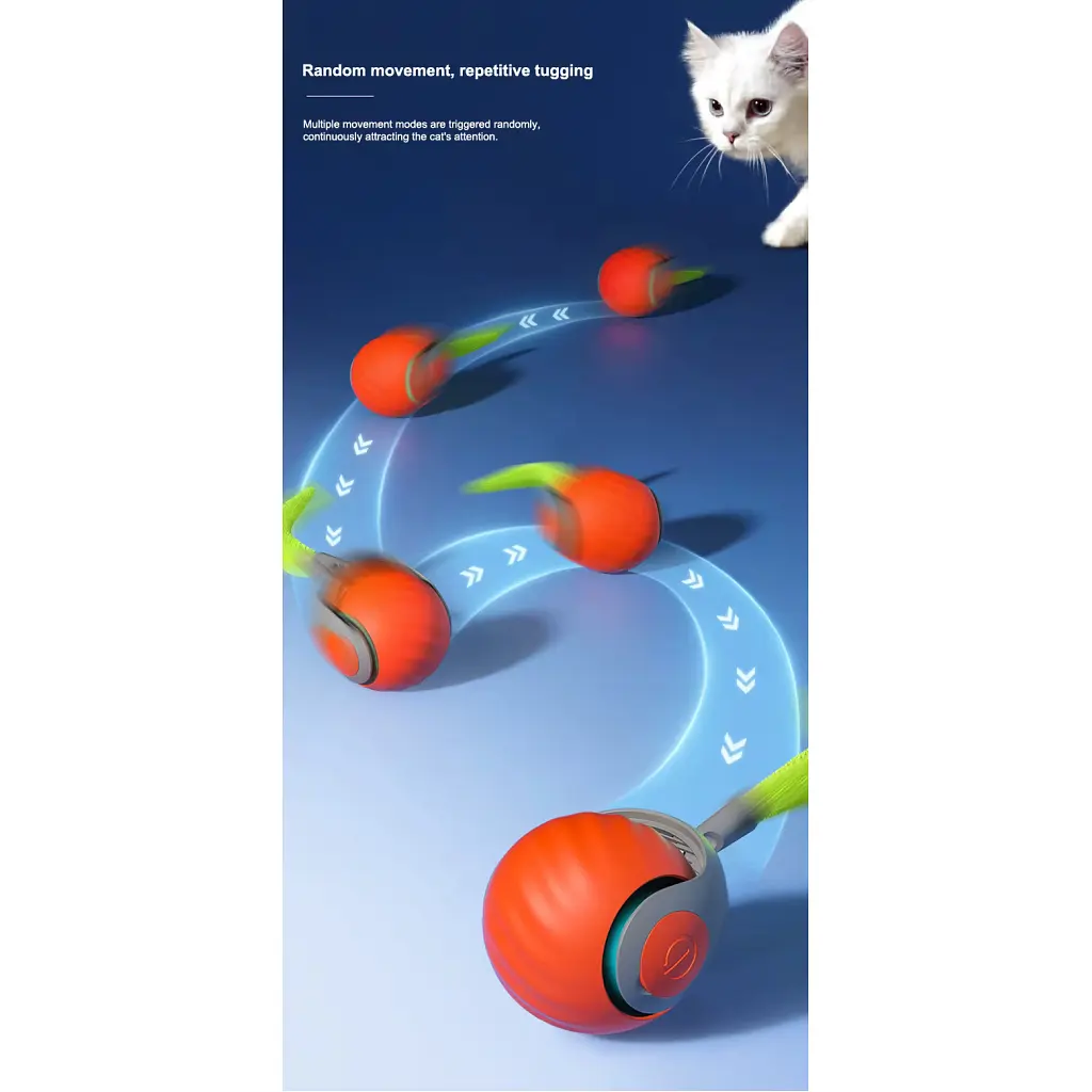 Іграшка для котів Me&Pet Інтерактивний м'яч червоний (NMP20-2) - фото 6