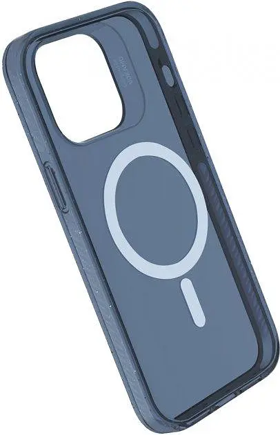 Защитный чехол Vokamo для iPhone 15 Plus с магнитным кольцом голубой (NVK010859) - фото 3