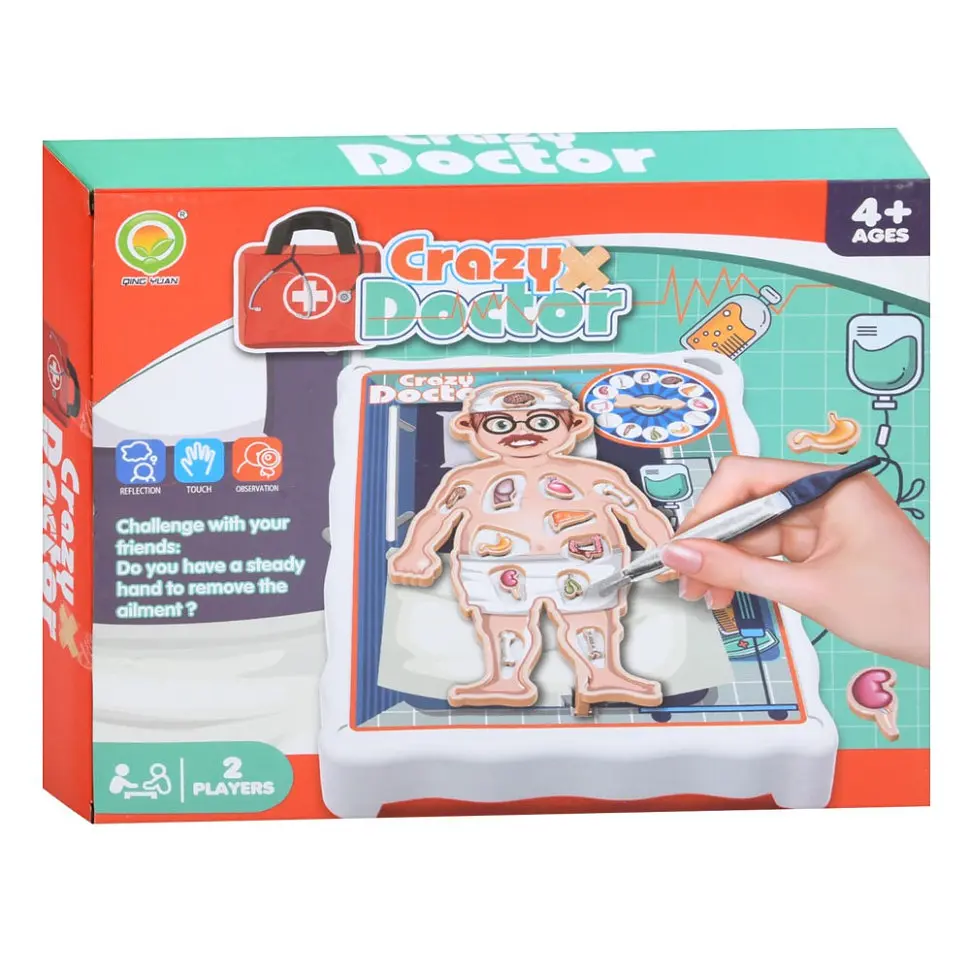 Дитяча настільна гра "Crazy Doctor" 1295-3 ігрове поле, рулетка - фото 4