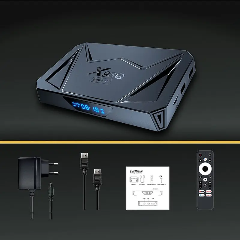 Смарт ТВ приставка X96Q Pro+ Plus 4/64 Гб Smart TV Box Android 14 - фото 4