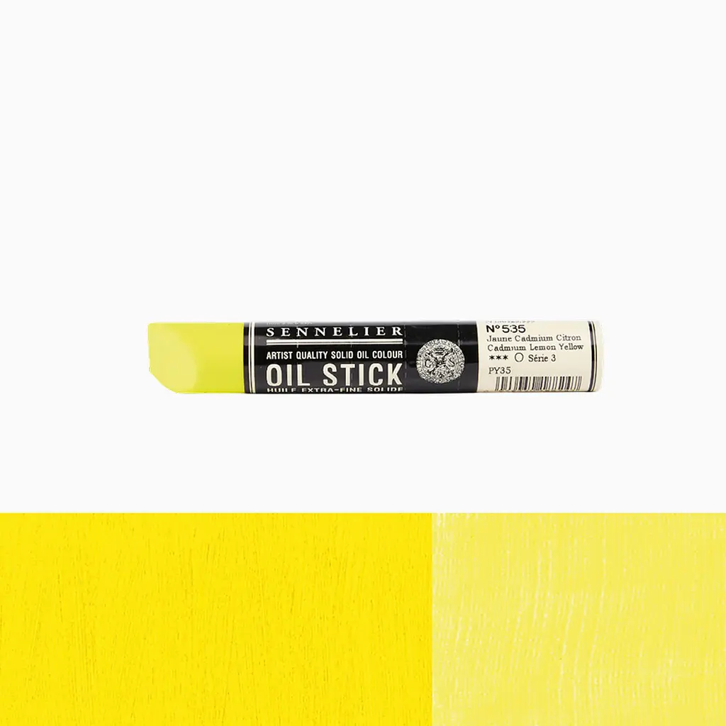 Фарба олійна у формі пастелі Sennelier Oil Stick, 38 мл, S3, Кадмій лимонно-жовтий (Cadmium lemon yellow) - фото 2