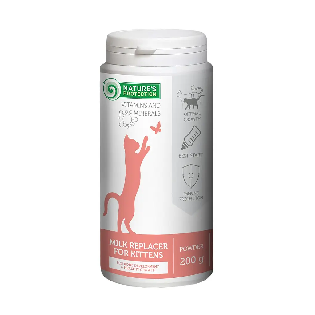 Замінник молока для кошенят Nature's Protection Kitty-milk, 200 г