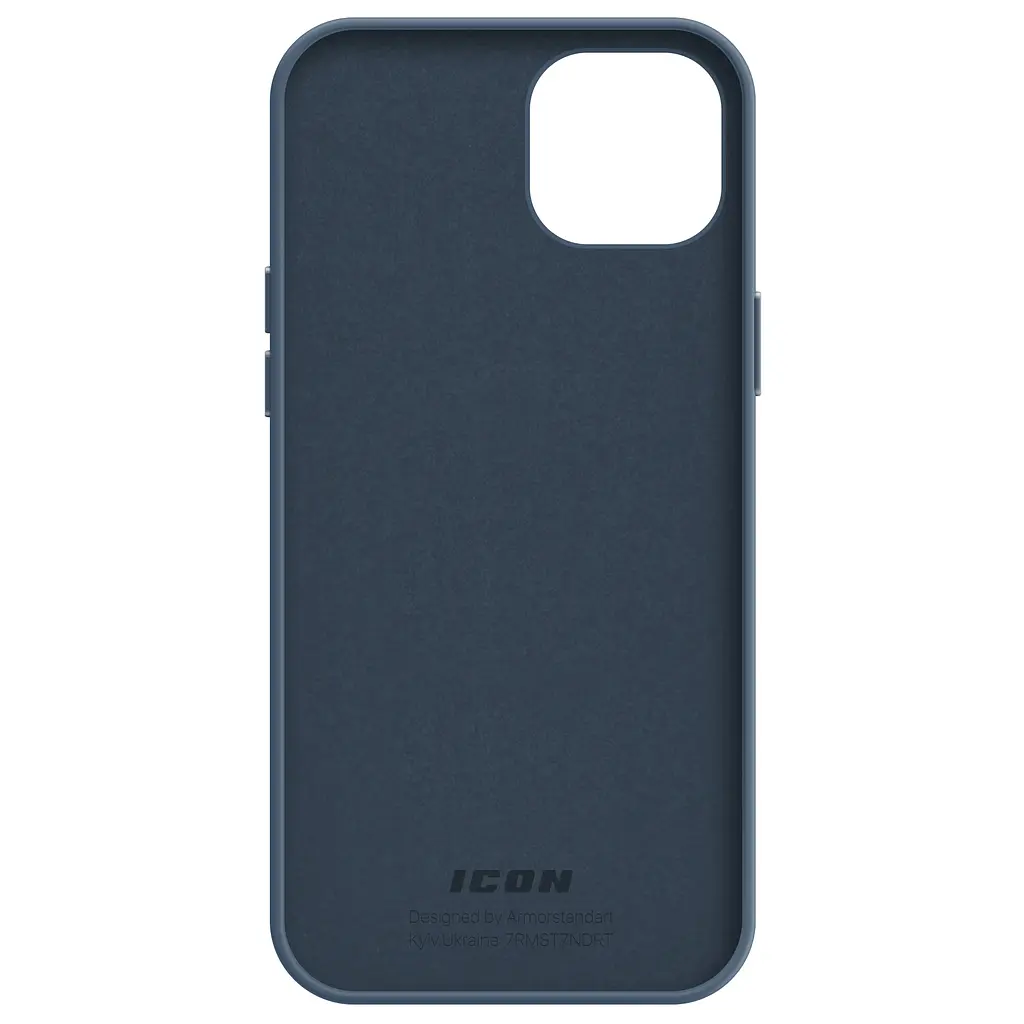 Силиконовый чехол для Apple iPhone 15 Plus, ICON2 Case, синий, противоударный, панель, защита всего корпуса, матовая поверхность Soft Touch, выступает над дисплеем, совместим с защитными стеклами и пленками, с микрофиброй, ArmorStandart (ARM70514) - фото 2