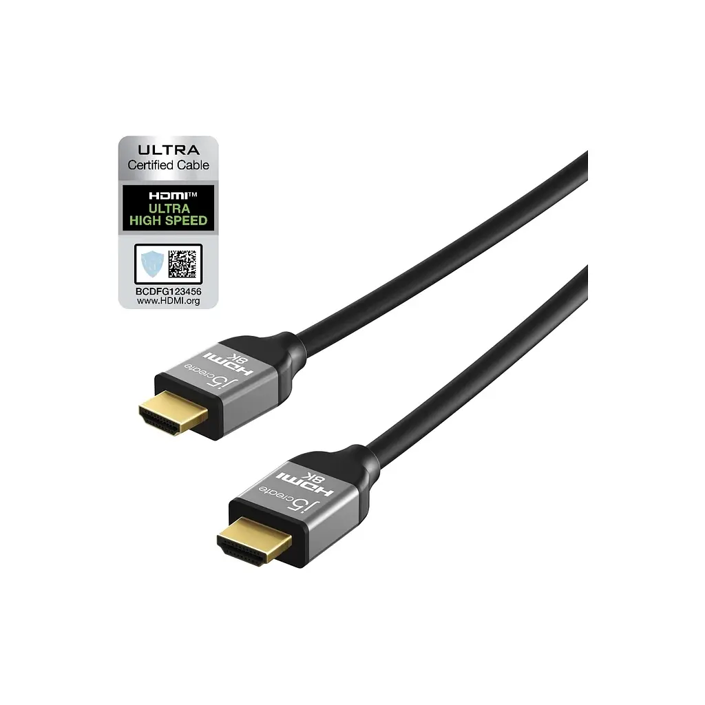 Кабель мультимедійний HDMI M to HDMI M 2.0m V2.1 8K 60Hz HDR10 HLG 48Gbp J5create (JDC53-N) - фото 2