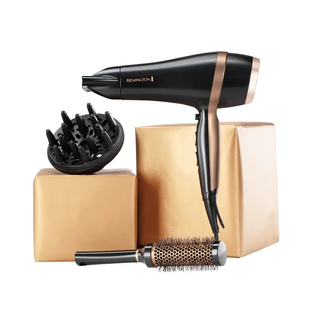 Фен Salon Smooth, 2100Вт, 3 режима, диффузор, расческа, кейс, иониз-я, холл. обдув, , черный Remington teh0017601 - фото 4
