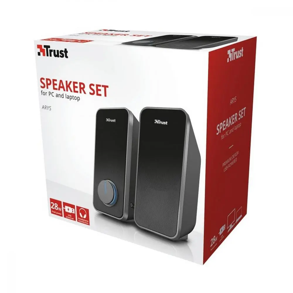 Мультимедійна акустика Trust Arys Speaker Set USB Black (20179) - фото 3