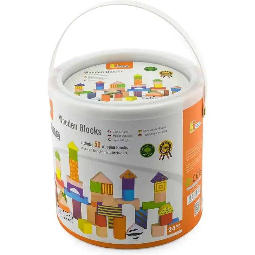 Деревянные кубики Viga Toys Узорчатые блоки 50 шт. (59695) - фото 2