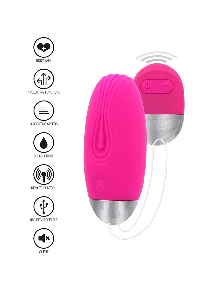Віброяйце ToyJoy Funky Remote Egg, 7.9 см (рожевий) - фото 4